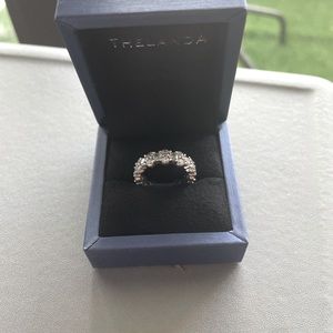 Eternity 925 sterling silver garland wedding band